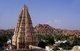 India: The Eastern tower (gopuram) rises above the Virupaksha Temple, Hampi, Karnataka State